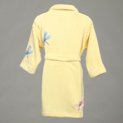 Aegean Apparel Girl's Dragonfly Applique Bathrobe 