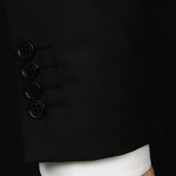 U&I Men's Black Slim-Fit 2-Button Suit