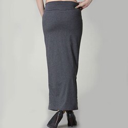 Tabeez Women's Fold-over Waist Stretch Maxi Skirt