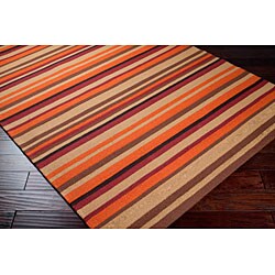 Hand-hooked Bliss Brown Rug (8' x 10')