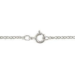 10k White Gold Amethyst and Diamond Accent Necklace