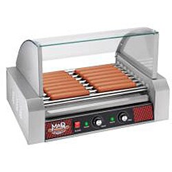 Mad Dawg Commercial Nine Roller Hot Dog Machine with Cover