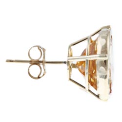 Zoe B 10k Yellow Gold Citrine Stud Earrings