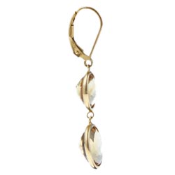 Zoe B 14k Gold over Silver Citrine Dangle Earrings