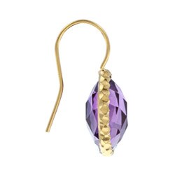 Zoe B 14k Gold over Sterling Silver Amethyst Earrings