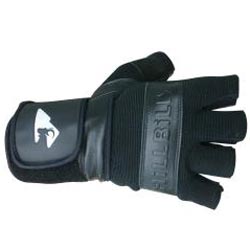 MBS Medium Half-finger Black Hillbilly Wrist Guard Gloves