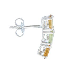 Sterling Silver Citrine and Peridot Earrings