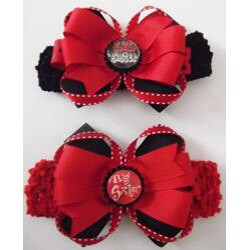Lil Sweety's Bowtique Big Sister/ Lil Sister Bottle Cap Hair Bow