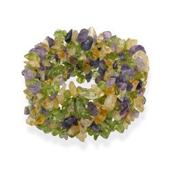 Stonique Creations Multi-gemstone Chip Stretch Bracelet
