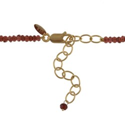 14k Gold over Sterling Silver 'Love' Garnet Necklace 