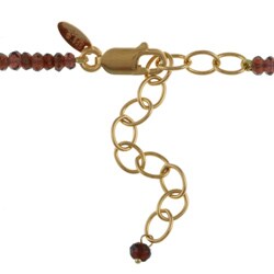 14k Gold over Sterling Silver 'Peace' Garnet Necklace 