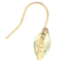 Zoe B 14k Gold over Sterling Silver Green Quartz Earrings