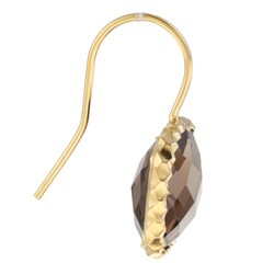 Zoe B 14k Gold over Sterling Silver Smokey Quartz Earrings