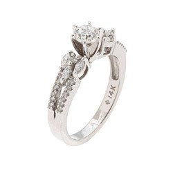 14k White Gold 1ct TDW Diamond Engagement Ring (H-I, I1)