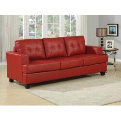 Diamond Red Bonded Leather Sleeper