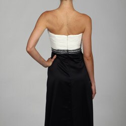JS Boutique Women's Two-tone Beaded Ruched Dress