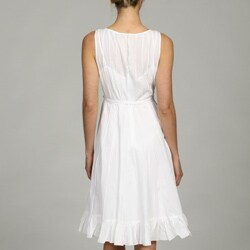S.L. Fashions Women's Cotton Sleeveless Beaded Dress