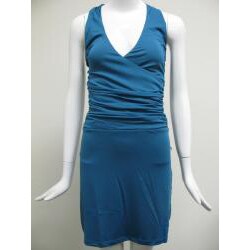 Ruby Women's Junior's Ruched V-neck Halter Dress