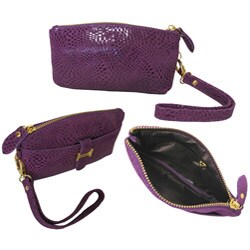 Amerileather 'Rena' Leather Wristlet