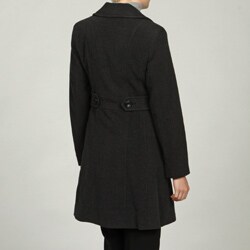 AK Anne Klein Women's Double-breasted Wool Coat FINAL SALE