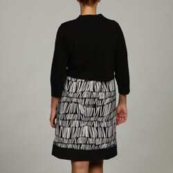 Jessica Howard Women's Plus Size Geometric Print Sweater and Dress Set FINAL SALE