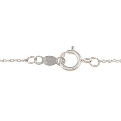 10k White Gold Aquamarine and 1/6ct TDW Diamond Necklace (H-I, I1-I2)