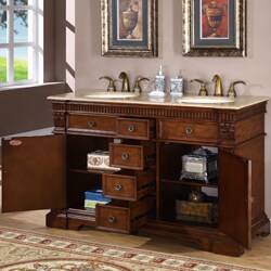 55-inch Double-sink Cabinet Bathroom Vanity