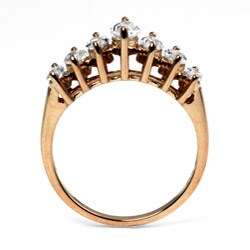 Ultimate CZ 10k Gold Marquise-Cut Cubic Zirconia Ring