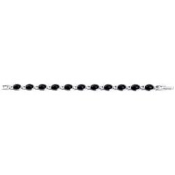 Sabona Women's Stainless Steel Black Stone Magnetic Bracelet