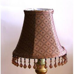 Tan with Black Diamonds Chandelier Mini Shades (Set of 2)
