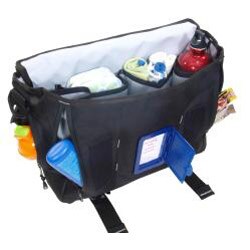DadGear Messenger Diaper Bag in Wicked White