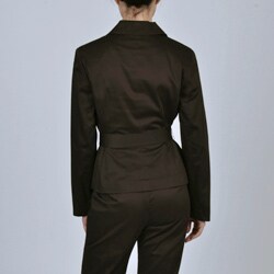 Larry Levine Signature Women's Belted Jacket Pant Suit