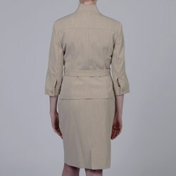 Sharagano Women's Heather Sand Skirt Suit