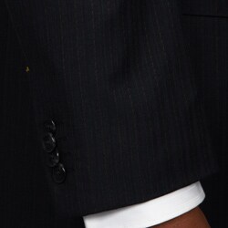 Bendetti Men's Charcoal Brown Pinstripe Wool 4-button Suit 