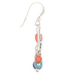 Southwest Moon Sterling Silver Multi-gemstone Chandelier Earrings