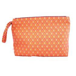 Cotton Canvas Large Pink Ruby Makeup Bag (Thailand)