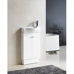 Glenwood 17 Inch White Wood Bathroom Vanity