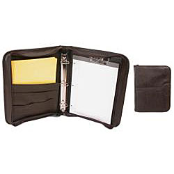 Bond Street Limited Zippered Letter Padfolio and 3-ring Binder