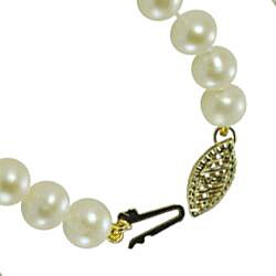 Pearls For You 14k Gold White Freshwater Potato Pearl Necklace (6-6.5 mm)