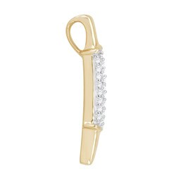 10k Yellow Gold 1/8ct TDW Diamond Fashion Necklace (J-K, I3)
