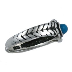 Southwest Moon Sterling Silver Oval Turquoise Accent Toe Ring