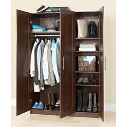 akadaHOME Walnut 72-inch Wardrobe Cabinet