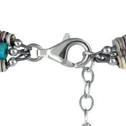 Southwest Moon Sterling Silver Multi-gemstone Necklace