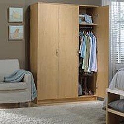 Akadahome Multipurpose Birch 3-door Storage Wardrobe