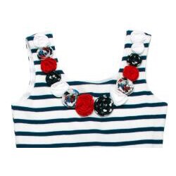 Beetlejuice London Girl's Striped Cotton Drop Waist Dress