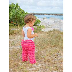 Mia Belle Baby Girl's Dressy Hot Pink Infant Lace Pants
