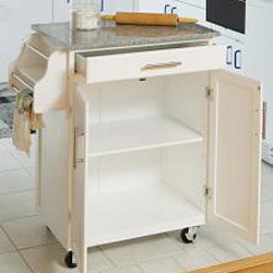 Two-door Granite Top Kitchen Island