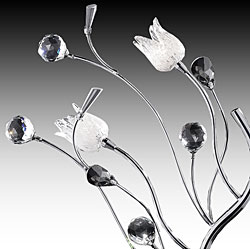 Artisan Lily Crystal Table Lamp