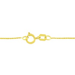 14k Yellow Gold 18-inch Diamond-cut Round Wheat Chain