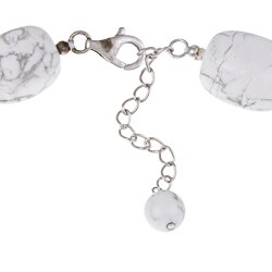 Pearlz Ocean Sterling Silver Howlite Nuggets Necklace